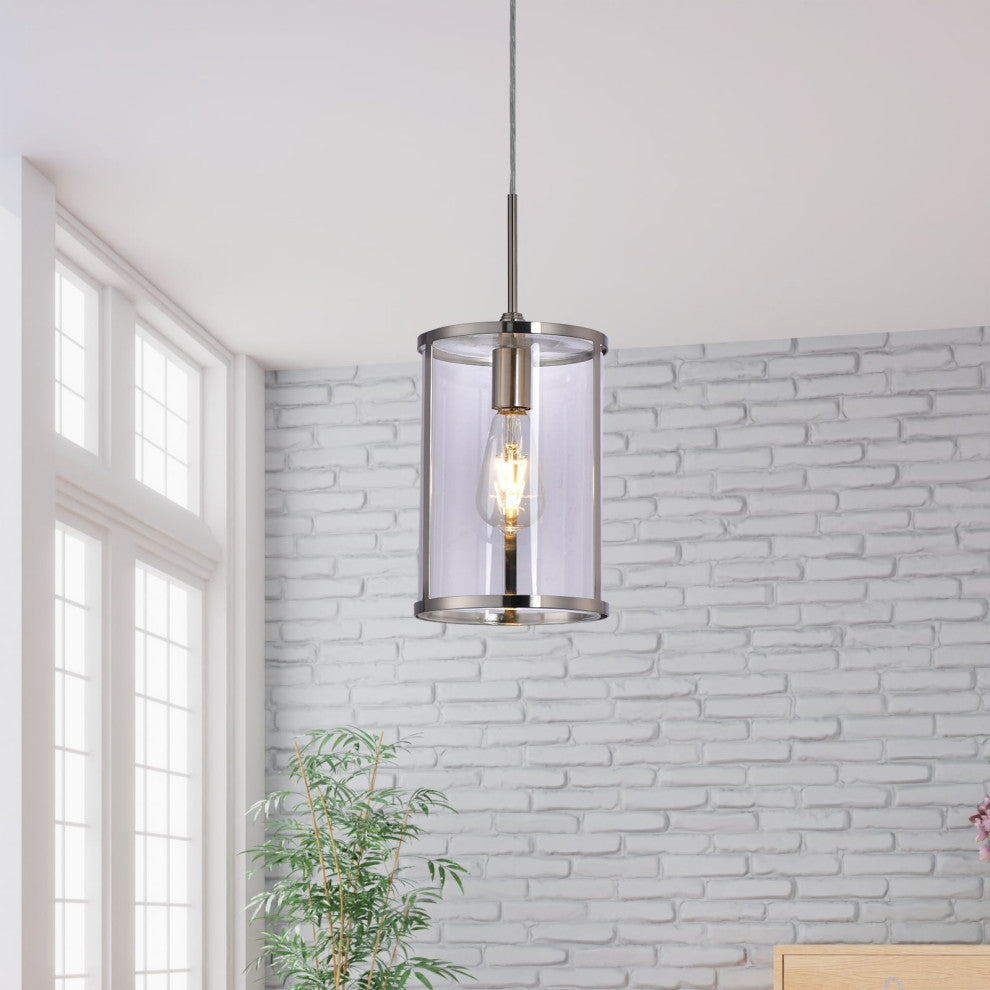 Lazzur Baise 1 Light 7" Satin Nickel Pendant