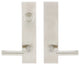 Aurora Lever, Tubular Dummy Entry With Dummy Cylinder, LH, Satin Stainless Steel