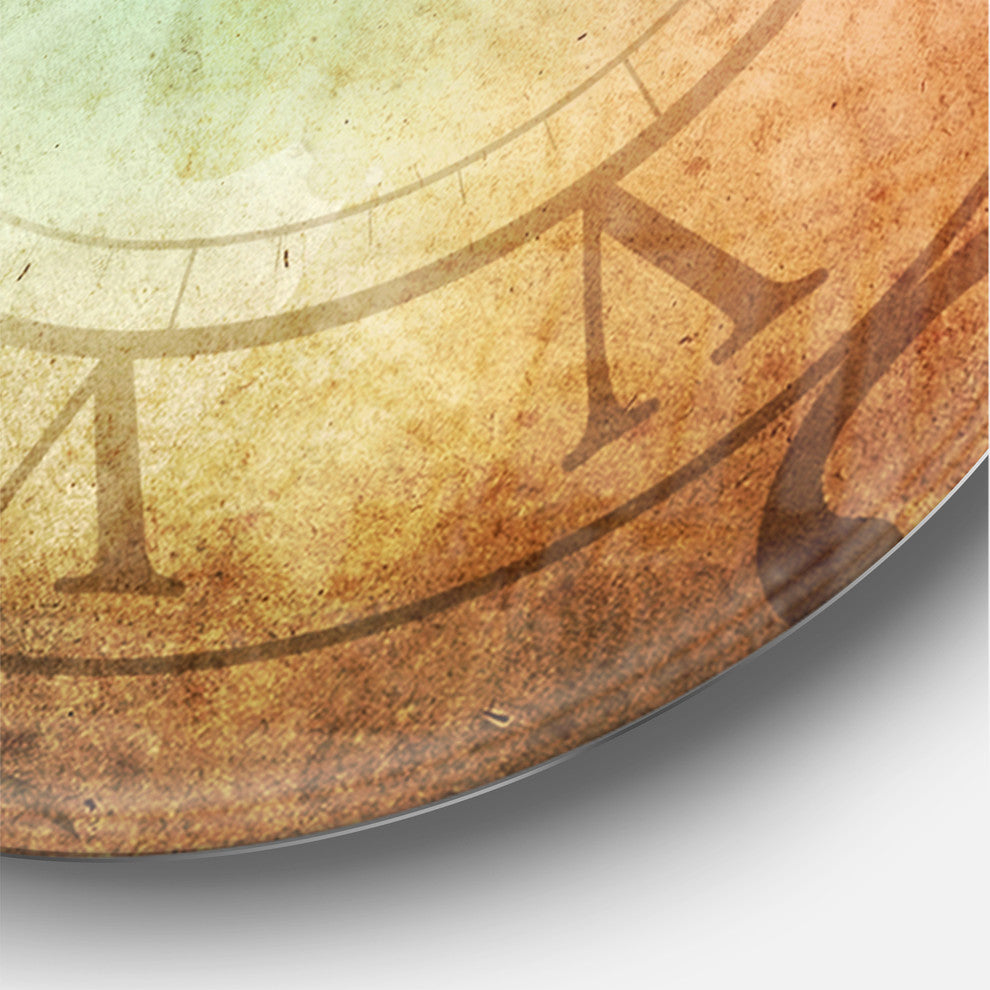 Vintage Antique Style Oversized Contemporary Metal Clock, 23x23