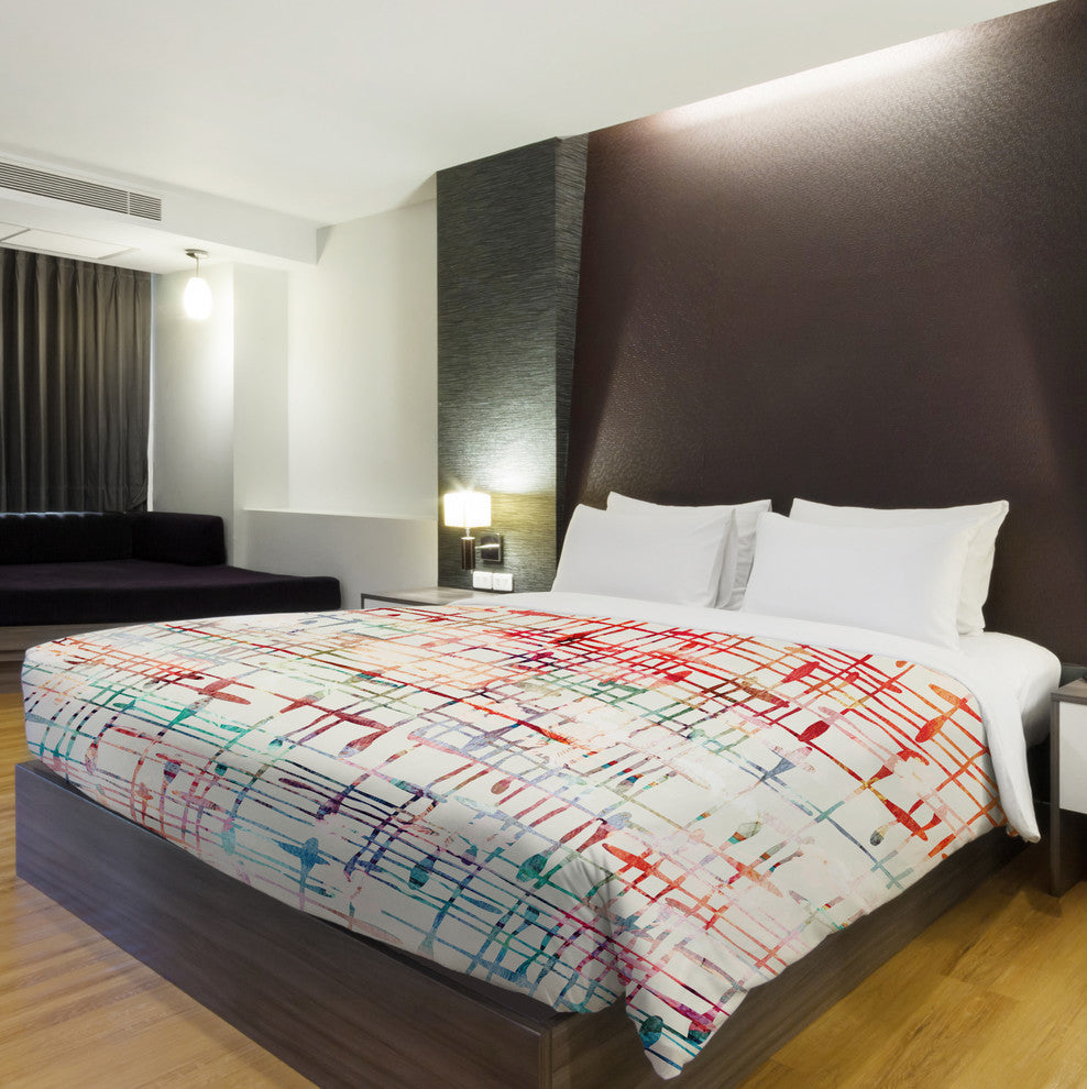 Victoria Pattern, Multi Lightweight King Duvet Cover