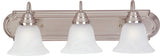 Maxim 8013 Essentials 24"W Bath Light - Satin Nickel / Marble Glass