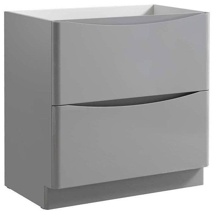 Fresca FCB9132GRG Tuscany 32" Glossy Gray Free Standing Modern Bathroom Cabinet