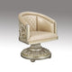Acme Sorina Arm Chair PU and Antique Gold Finish