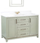 Albia Collection 48" Bathroom Vanity With Sink, Mirror, Countertop, Green