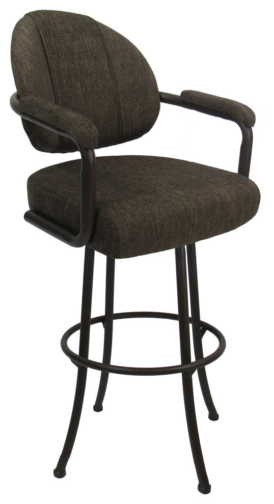 Swivel Counter Metal Pub Set - M-70 Stools 26" or 30", Sanora Brown - Brown, 30", Crackle Glass