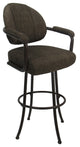 Swivel Counter Metal Pub Set - M-70 Stools 26" or 30", Sanora Brown - Brown, 30", Crackle Glass