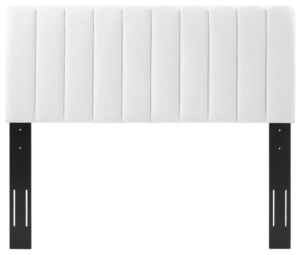 Headboard, Twin Size, Velvet, White, Modern Contemporary, Bedroom Master Suite