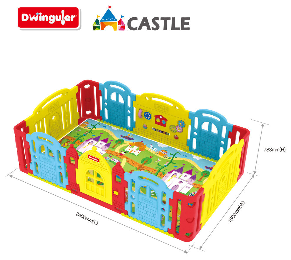 Dwinguler Kid''s Castle Playpen, Rainbow