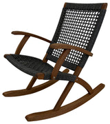 Eucalyptus and Rope Rocking Chair, Grey Rope
