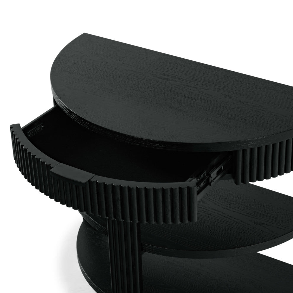 Safavieh Couture Shelbie Reeded Console Table, Black