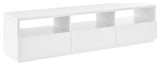 Tresero Media Stand in High Gloss White