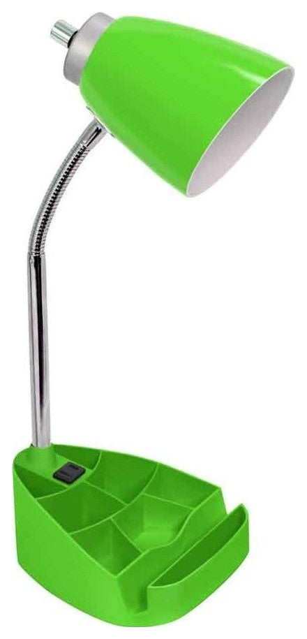 Organizer Desk Lamp With Ipad Tablet Stand Book Holder and Charging Outlet, Gree