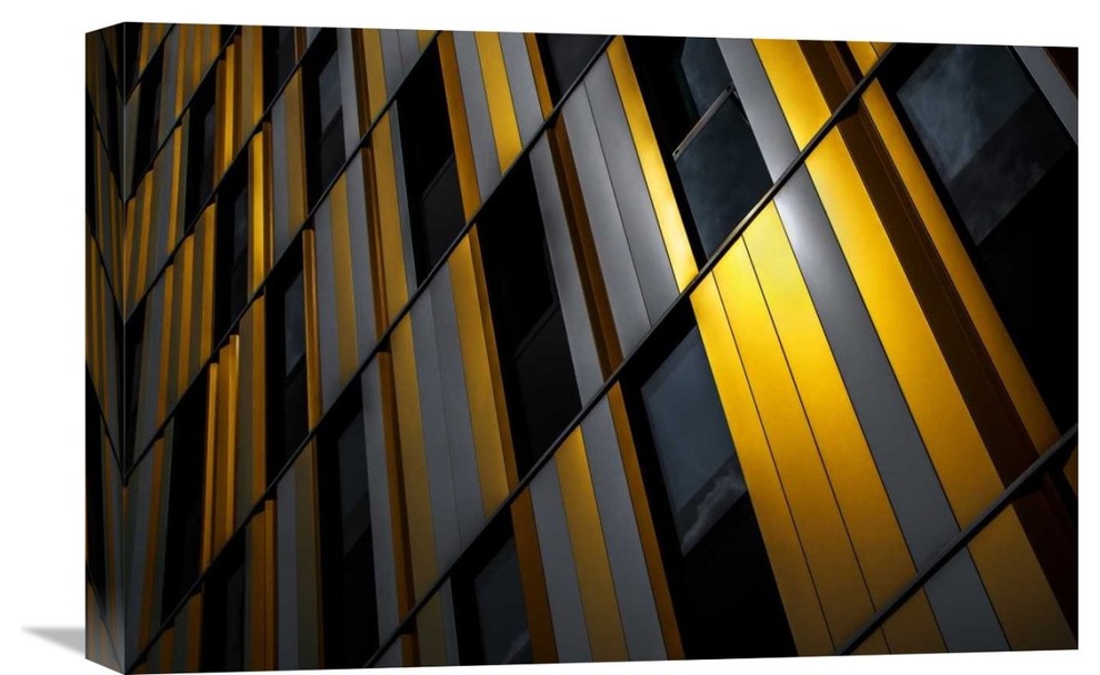"Yellow Wall" Stretched Canvas Giclee by Gilbert Claes, 22x15"