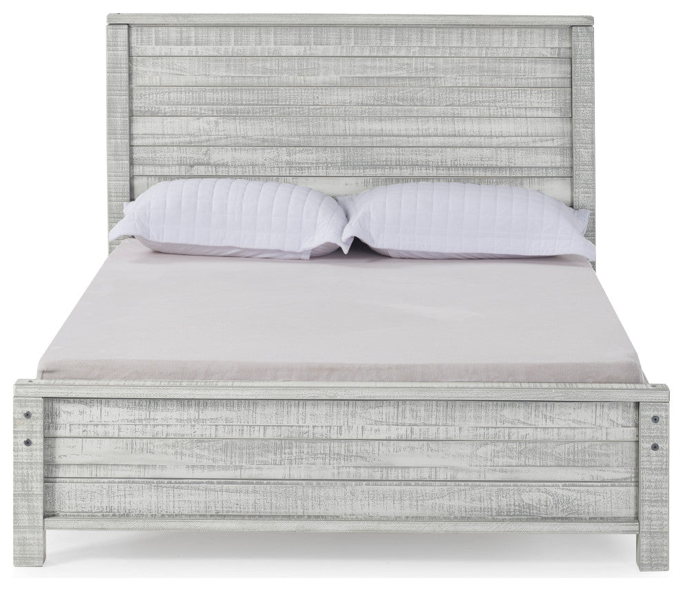 Panel Full Bed, Gray