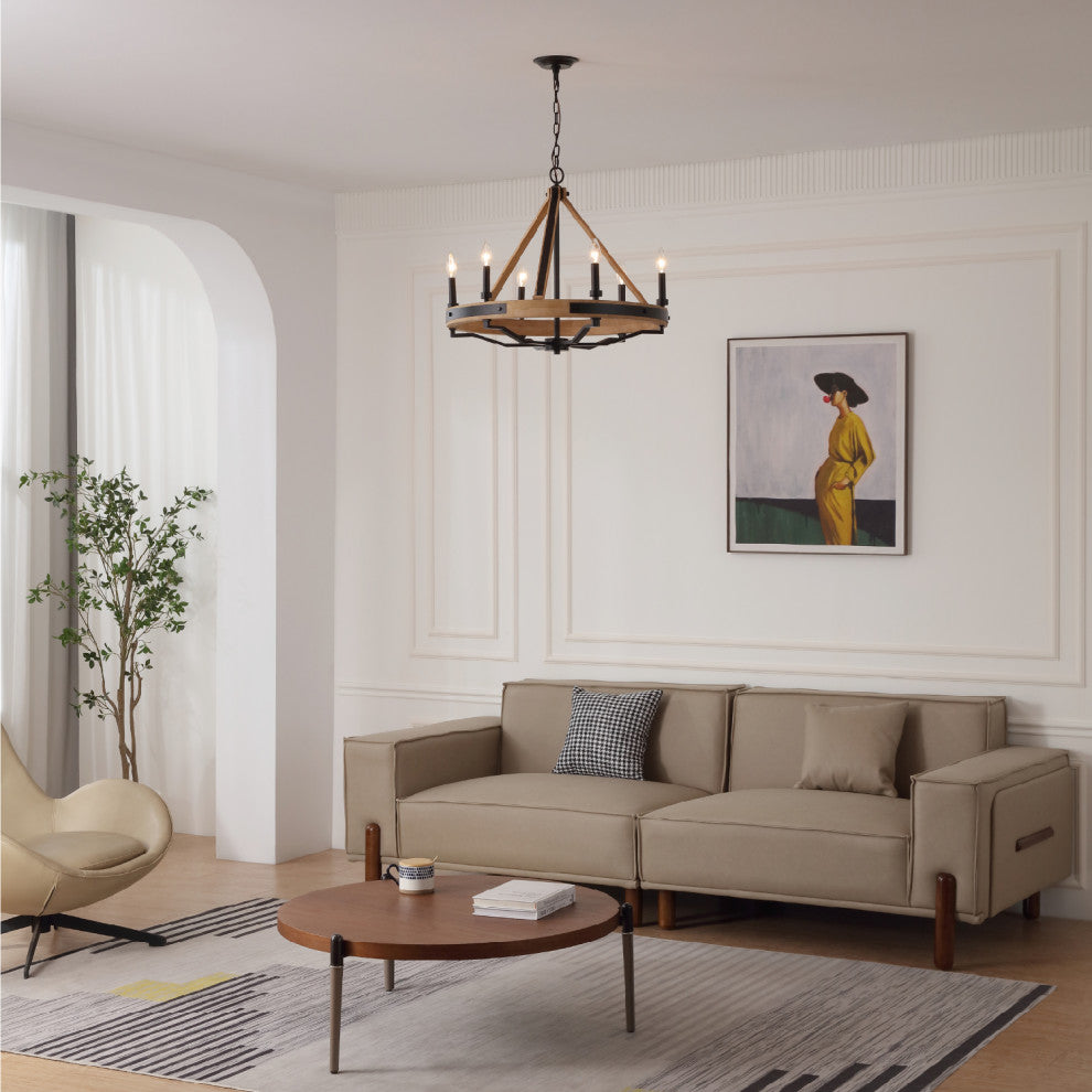 Savannah 6 Light Chandelier Matte Black