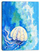 Large Jellyfish Watercolor, Abstract Canvas Art Print, 28"x60"