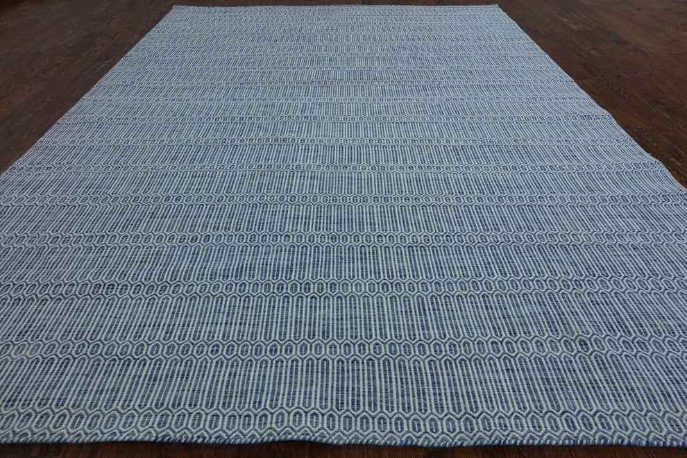 Flat Weave Oriental Geometric Area Rug 9'x12', W2251