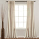 Linen Button Pinched Pleat Single Window Panel, Dark Linen, 84"x40"