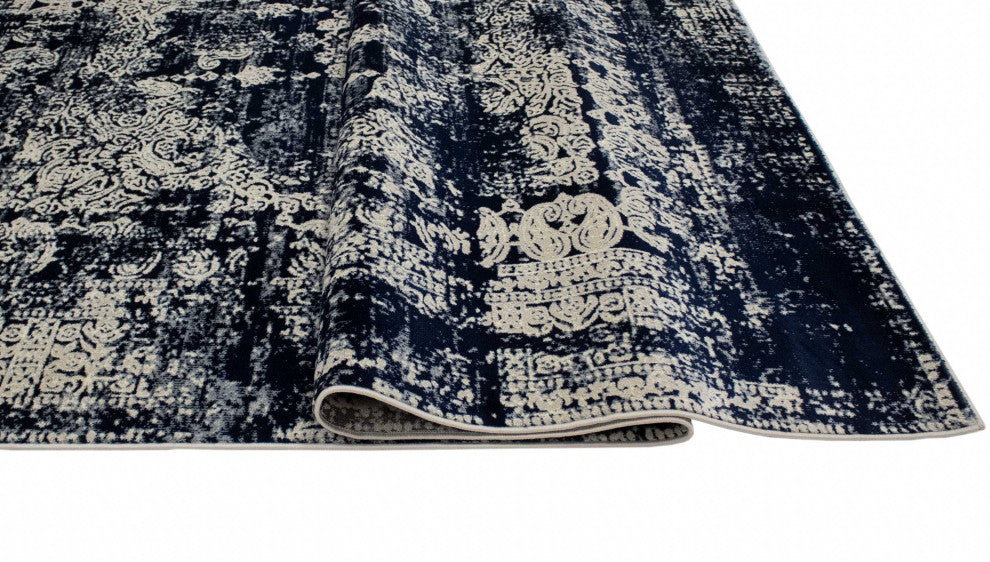 Noori Rug Lagoon Navy/Beige Rug, 9'11"x13'11"