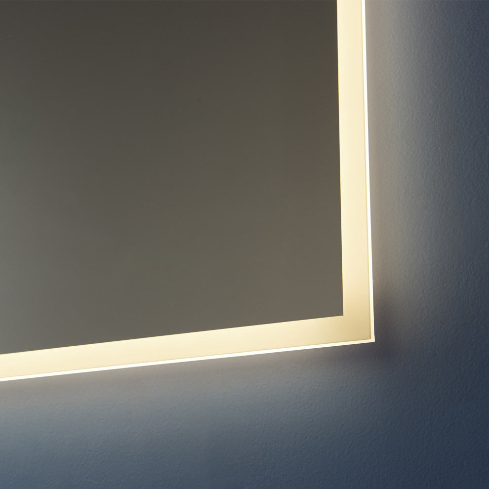 Rectangle Illuminated Bathroom/Vanity Wall Mirror, 48 Inch