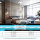 16" LED Flush Mount Ceiling Light 5 Color Option Dimmable 24W 1960 Lumens