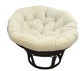 44" Solid Twill Papasan Cushion, Fits 42" Papasan Frame, Off White