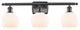 Innovations 516-3W-BK-G121-6-LED 3 Light Bath Vanity Light, Matte Black