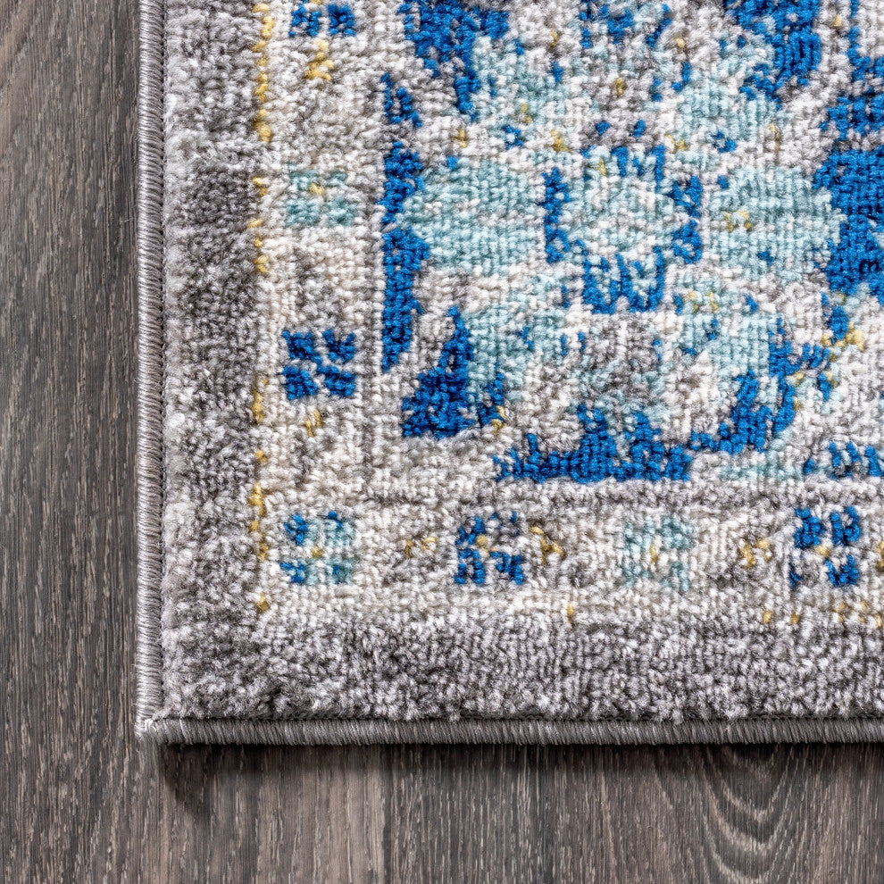 Modern Persian Boho Floral Area Rug, 5 X 8