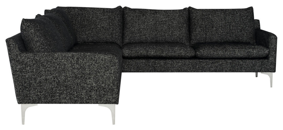 Anders Salt & Pepper Fabric Sectional Sofa, HGSC848