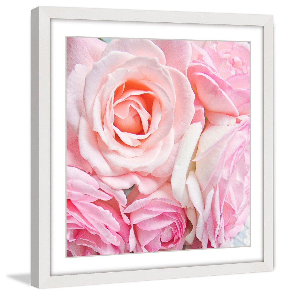 Marmont Hill, "Pink Roses" by Sylvia Cook Framed Painting Print, 18x18