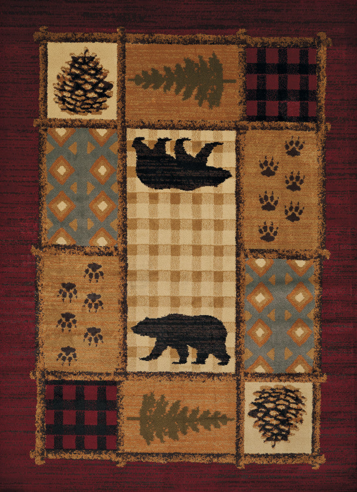 United Weavers Affinity Lodge Mosaic Multi Accent Rug 1'10x3'