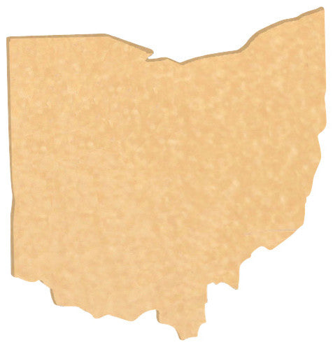 State Shaped Cutting Boards, Black Richlite, Ohio