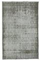 Grey Over-dyed Turkish Vintage Rug 5' 8" x 8' 11", 68 in. x 107 in.