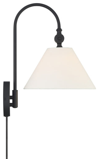 1-Light Wall Sconce, Matte Black