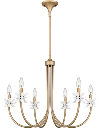 Quoizel REY5030 Remy 6 Light 30"W Taper Candle Style Chandelier - Bronze Gold