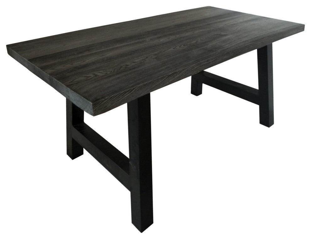 GDF Studio 6-Piece Chris Outdoor Aluminum Dining Set With Gray Table and Bench