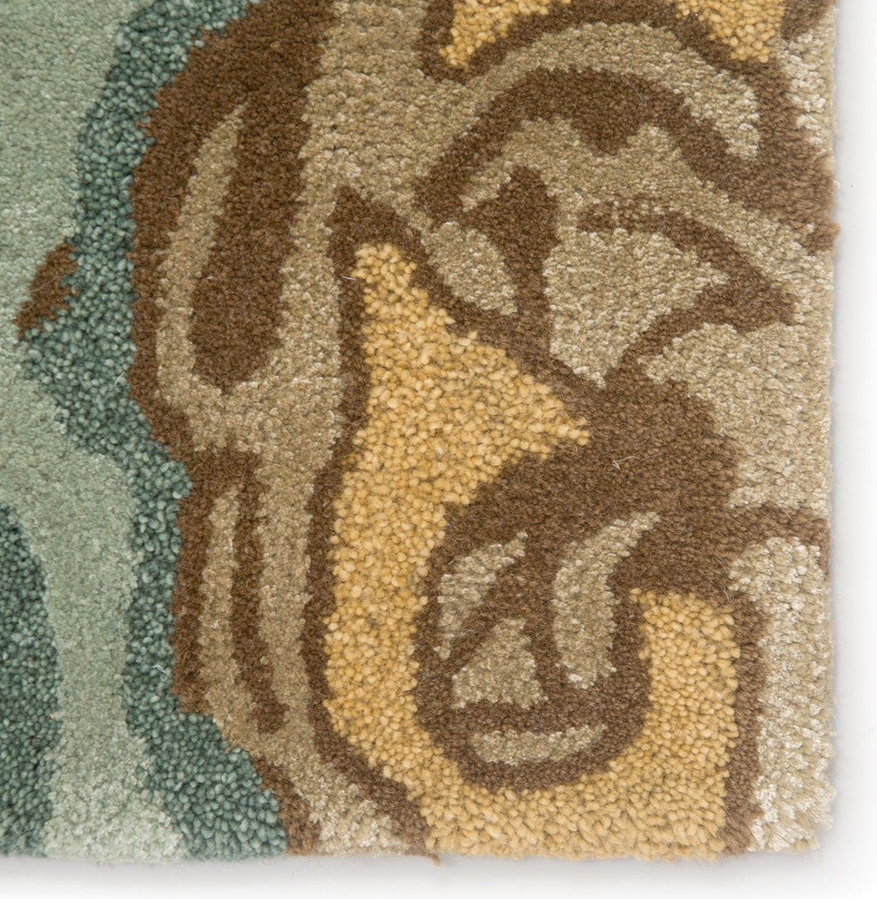 Jaipur Living Petal Pusher Handmade Floral Green/Multicolor Area Rug, 8' Square
