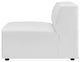 Sofa Middle Chair, Faux Vegan Leather, White, Modern, Living Lounge Hospitality