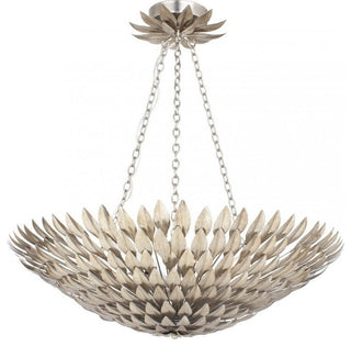 Broche 8 Light Antique Silver Chandelier