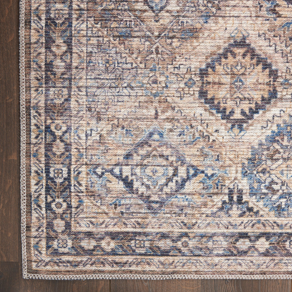 Nicole Curtis Nc Series 1 4' x 6' Ivory/Latte Machine Washable Area Rugs