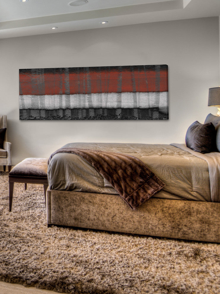 "Broad Spectrum" Painting Print on Wrapped Canvas, 30"x10"