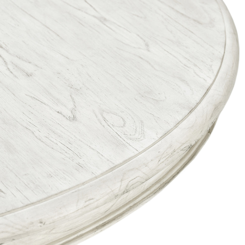 The Adrienne Dining Table, 54", Warm Gray, French Country, Round