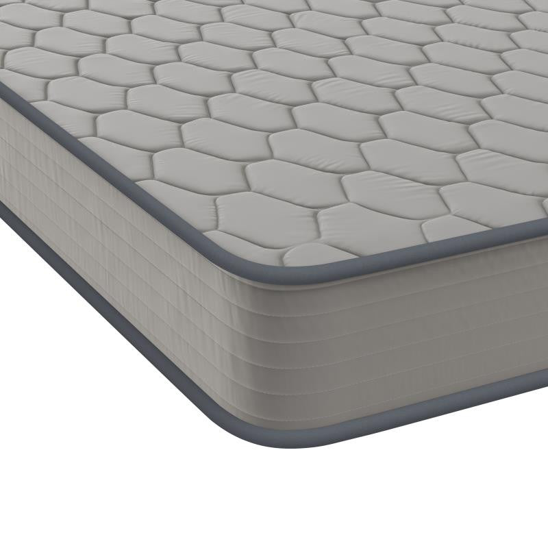 Capri Comfortable Sleep CertiPUR-US Certified Spring Mattress, Mattress in a Box, Gray, Twin Extra Long