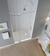 Madox 36"-42"x74.875" Frameless Pivot Shower Door, Chrome