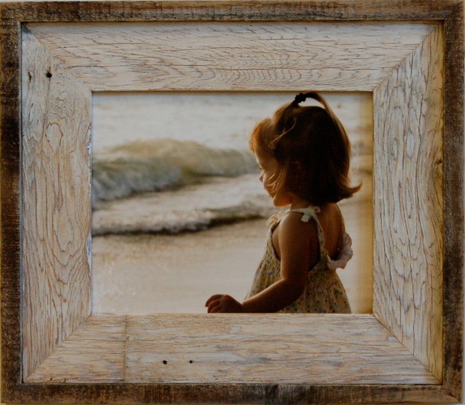 Barn Wood Picture Frame, Lighthouse Whitewash, 16"x24"