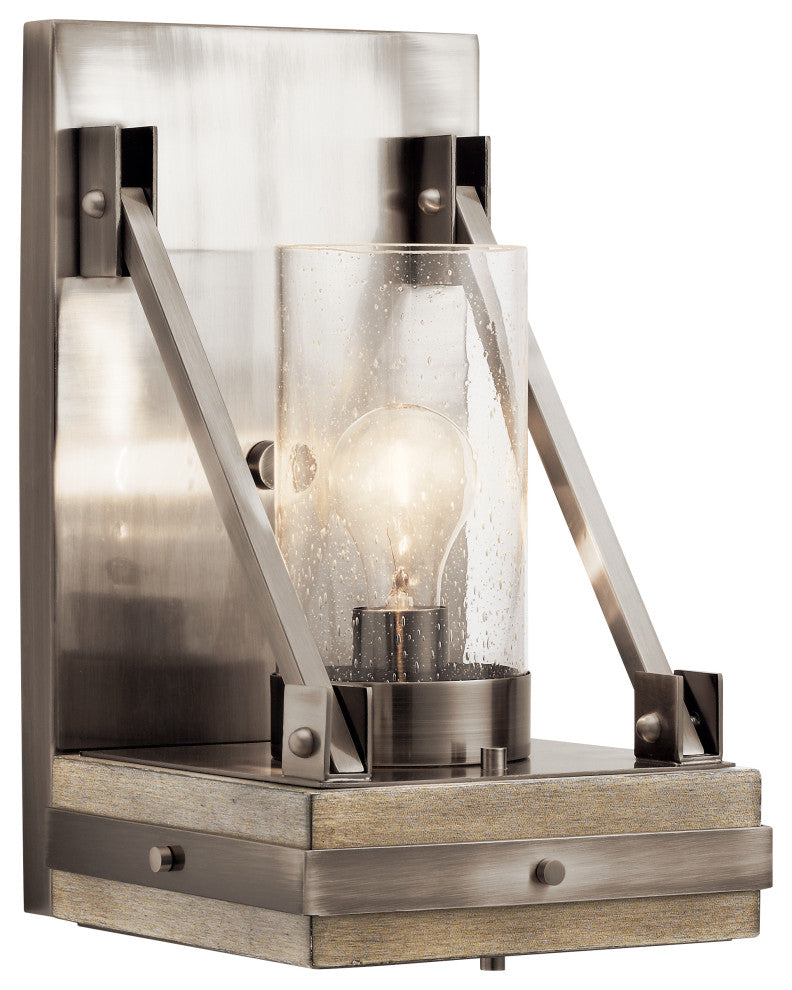 Kichler Colerne 1 Light Wall Sconce, Classic Pewter