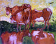 Vincent Van Gogh Cows , 20"x25" Wall Decal