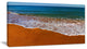 "Summer Beach With White Waves" Modern Beach Canvas Art Print, 40"x20"