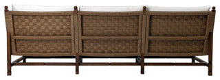 Vaterra Teak And Rattan Patio 3-Seat Sofa