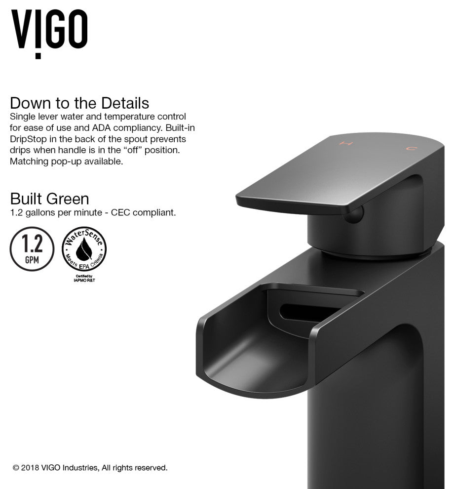 Sottile 18"L x 13"W Glass Vessel Sink and Amada 10"H Faucet Set